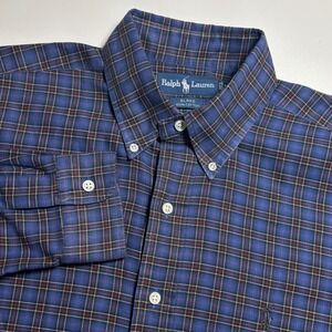 Ralph Lauren Blake Blue Red Check Plaid Men's M Long Sleeve Button Down  Shirt